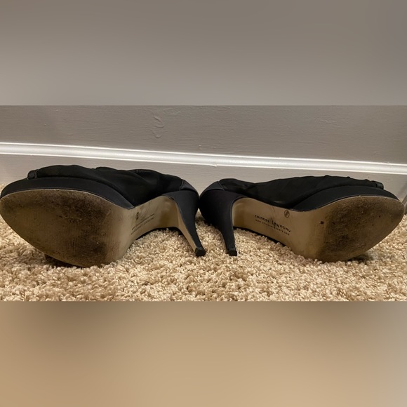 Chinese Laundry 'Hide and Seek' Black Chiffon Bootie 5”heel 8.5M Womens 6.5Men’s - Picture 14 of 15